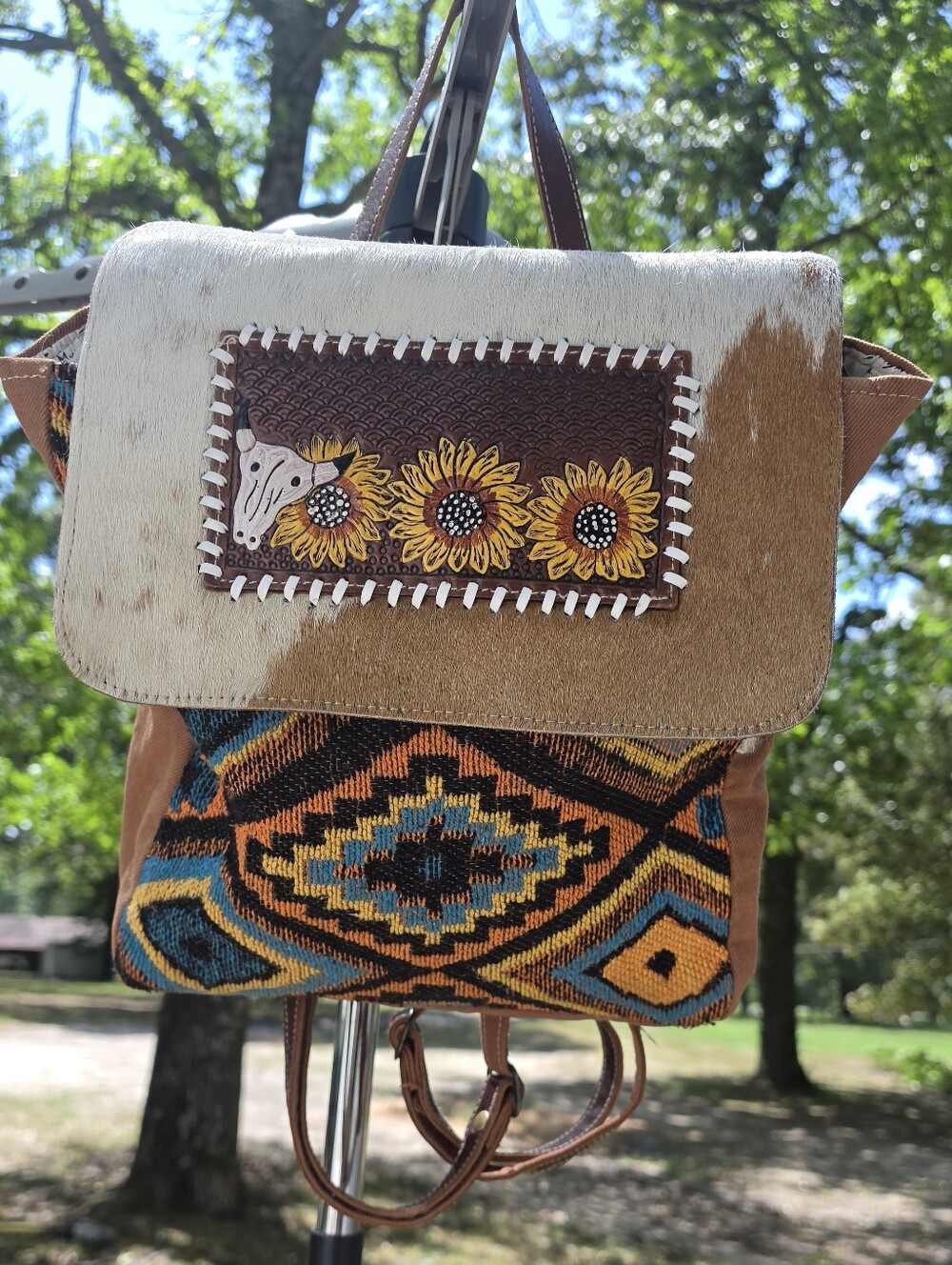 Myra Sunflowet Backpack Purse Primordial